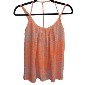 Vanilla Bay Orange/White Strappy Top 🍊🤍